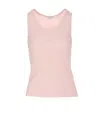 Maison Kitsuné Pink Baby Fox Patch Ribbed Tank Top In Pink