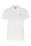 Maison Kitsuné Baby Fox Head Polo Shirt In White