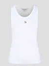 Maison Kitsuné Tank Top With Baby Fox Patch Tops White