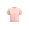 Maison Kitsuné Pink Baby Fox Short-sleeved Cardigan