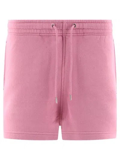 Maison Kitsuné "baby Fox" Shorts In Pink