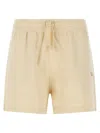 Maison Kitsuné Fox-patch Track Shorts In Beige
