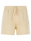 Maison Kitsuné Fox-patch Track Shorts In Beige