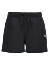 Maison Kitsuné Baby Fox-patch Drawstring Shorts In Black