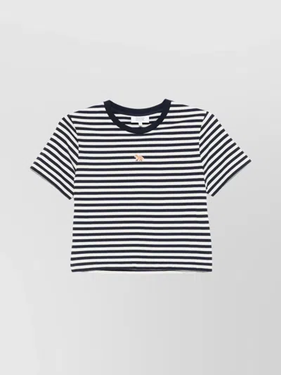 MAISON KITSUNÉ BABY FOX STRIPED COTTON T-SHIRT