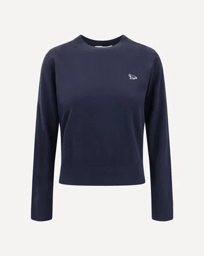 Maison Kitsuné Baby Fox Sweater In Blau