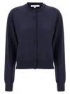 Maison Kitsuné Merino Wool Cardigan With Embroidered Fox Patch