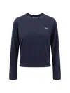 Maison Kitsuné W Baby Fox Patch Regular Jumper In Deep Navy