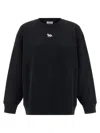 Maison Kitsuné Baby Fox-patch Crew-neck Sweatshirt In Black