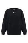 Maison Kitsuné Baby Fox-patch Crew-neck Sweatshirt In Black