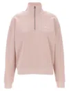 Maison Kitsuné Half Zip Sweatshirt In Pink