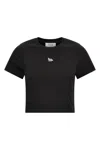 Maison Kitsuné Black Cotton T-shirt In Black