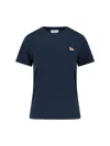 Maison Kitsuné T-shirt With Logo In Blue