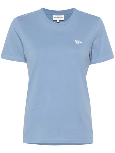 Maison Kitsuné Baby Fox Cotton T-shirt In Blue