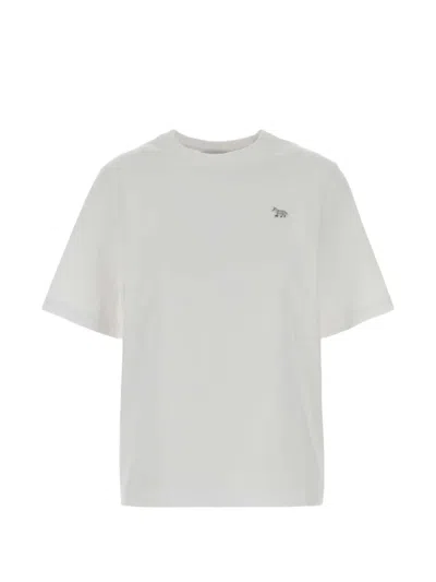 Maison Kitsuné Cotton T-shirt Short Sleeves Crew Neck In White