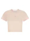 Maison Kitsuné Pink Cotton T-shirt In Pink
