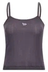 Maison Kitsuné Ribbed Texture Spaghetti Straps Top