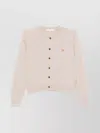Maison Kitsuné Baby Fox Patch Cardigan In Gray