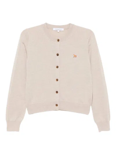 MAISON KITSUNÉ MAISON KITSUNE' BABY FOX WOOL CARDIGAN