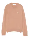 Maison Kitsuné Fox Design Wool Knit Jumper In Brown
