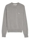 Maison Kitsuné W Baby Fox Patch Regular Jumper In Grey