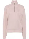 Maison Kitsuné Half Zip Sweatshirt In Purple