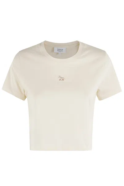 Maison Kitsuné Baby Tee Shirt In Marble