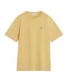 Maison Kitsuné Yellow Barista Fox Patch Relax T-shirt In Yellow
