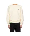 Maison Kitsuné Off-white Barista Fox Patch Regular Sweatshirt In White