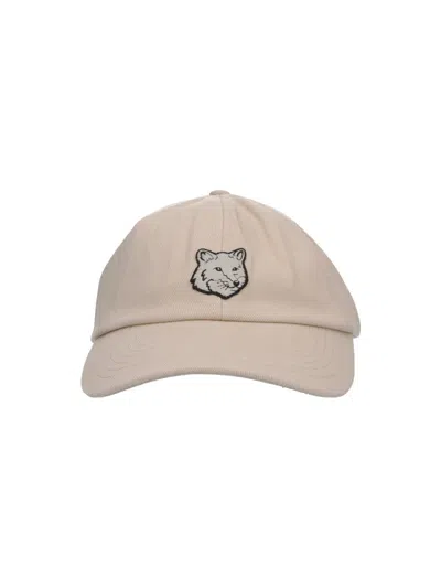 Maison Kitsuné Baseball Cap Fox Head In Neutral
