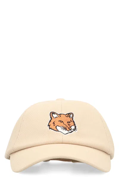 Maison Kitsuné Baseball Cap With Logo In Neutral