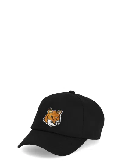 Maison Kitsuné Baseball Cap With Logo In Black