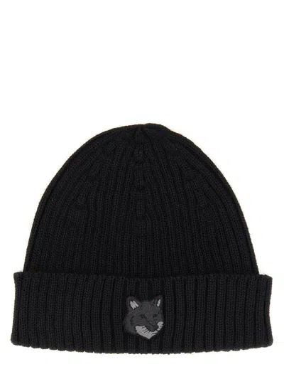 Maison Kitsuné Beanie Hat In Black