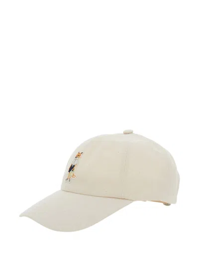 Maison Kitsuné Maison Kitsune' Dressed Fox Baseball Cap In Red