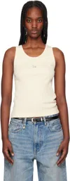 Maison Kitsuné Baby Fox Patch Ribbed Tank Top In 0134 Marble