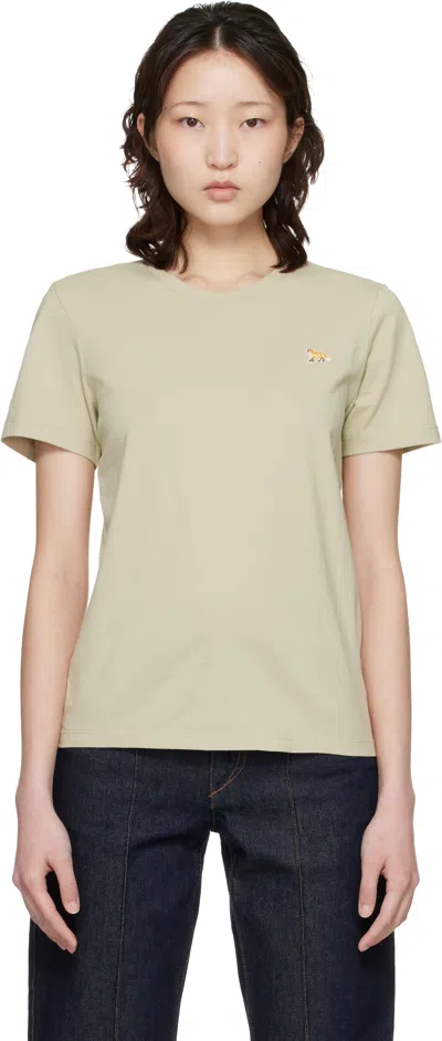 Maison Kitsuné Beige Baby Fox Regular T-shirt In Transparent