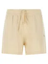 Maison Kitsuné Fox-patch Track Shorts In Beige