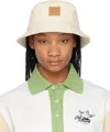 Maison Kitsuné Beige 'café Kitsuné' Bucket Hat In P709 Tapioca