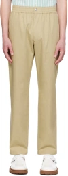 Maison Kitsuné Casual Trousers In Beige Cotton In P357 Canvas