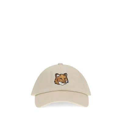 Maison Kitsuné Beige Cotton Cap (baseball Hat) In Neutral