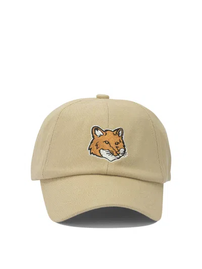 Maison Kitsuné Fox Head Trucker Cap In Neutral