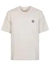 Maison Kitsuné Fox Head Comfort Fit Cotton T-shirt In Beige