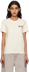 Maison Kitsuné Maison Kitsune' Double Bold Fox Head Cotton T Shirt In Neutral