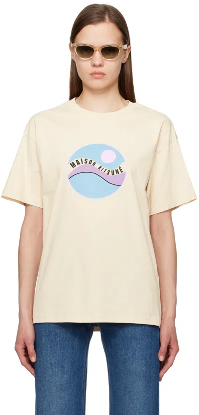 Maison Kitsuné Beige Pop Wave T-shirt
