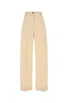 MAISON KITSUNÉ BEIGE WIDE LEG PANT
