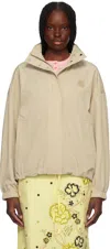 MAISON KITSUNÉ BEIGE WINDBREAKER JACKET