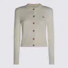 Maison Kitsuné Profile Fox-embroidered Button Cardigan In Sand
