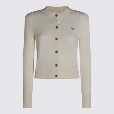 MAISON KITSUNÉ BEIGE WOOL KNITWEAR
