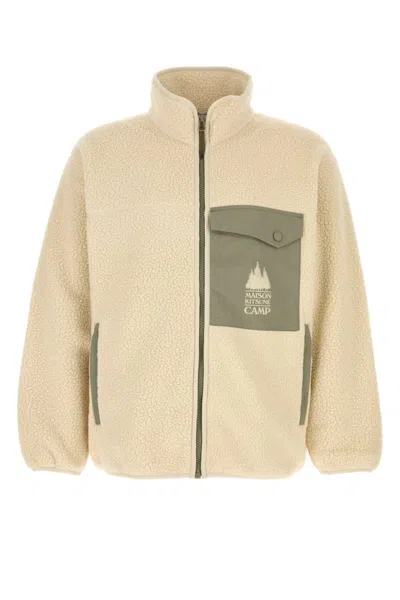 MAISON KITSUNÉ BEIGE ZIP-UP JACKET
