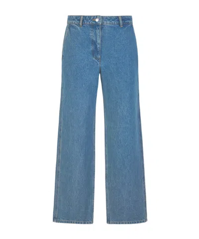 Maison Kitsuné Belt-loop Jeans In Blue